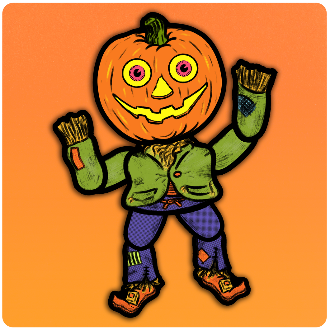 Jointed Halloween Scarecrow Cutout Decoration