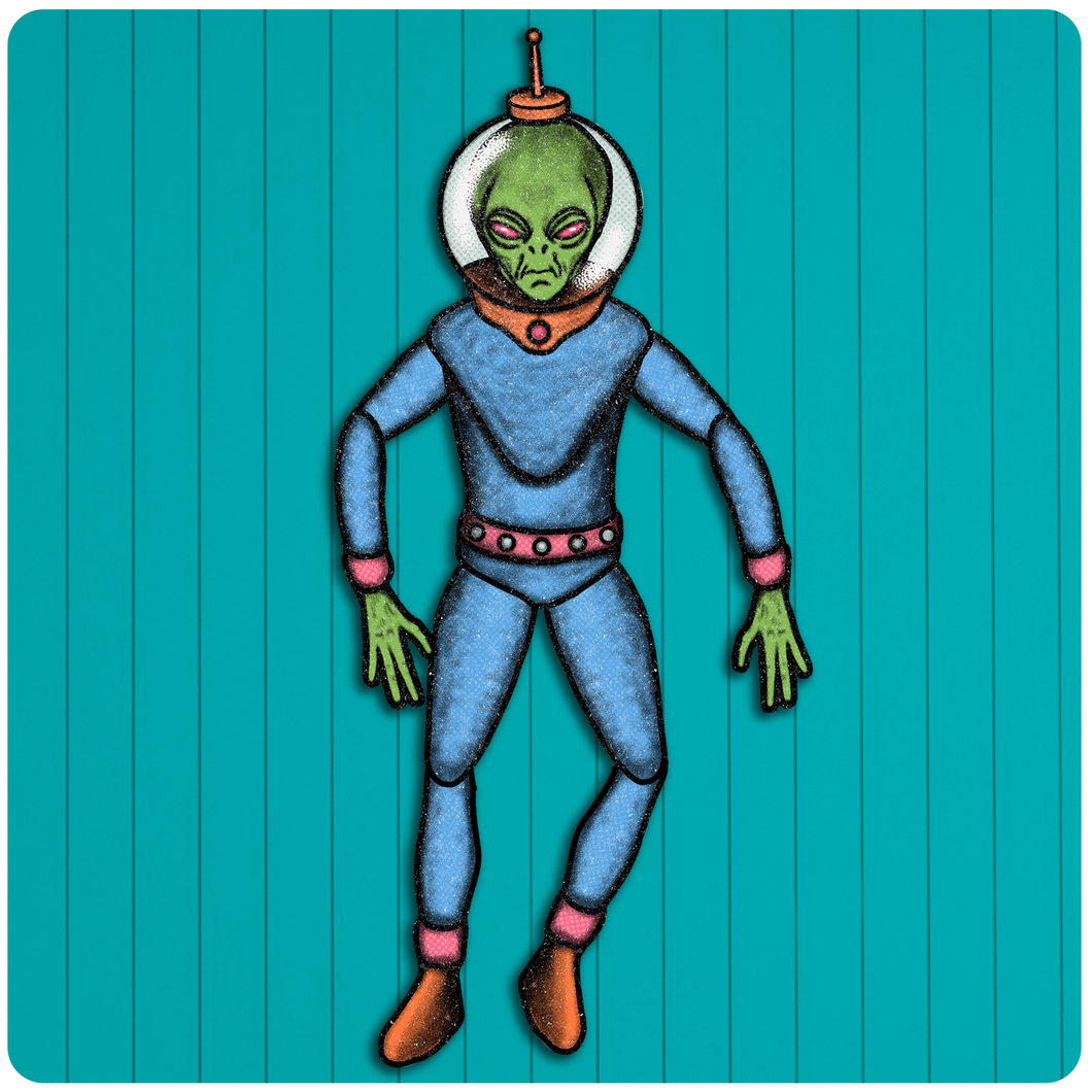 Jointed Space Alien Cutout