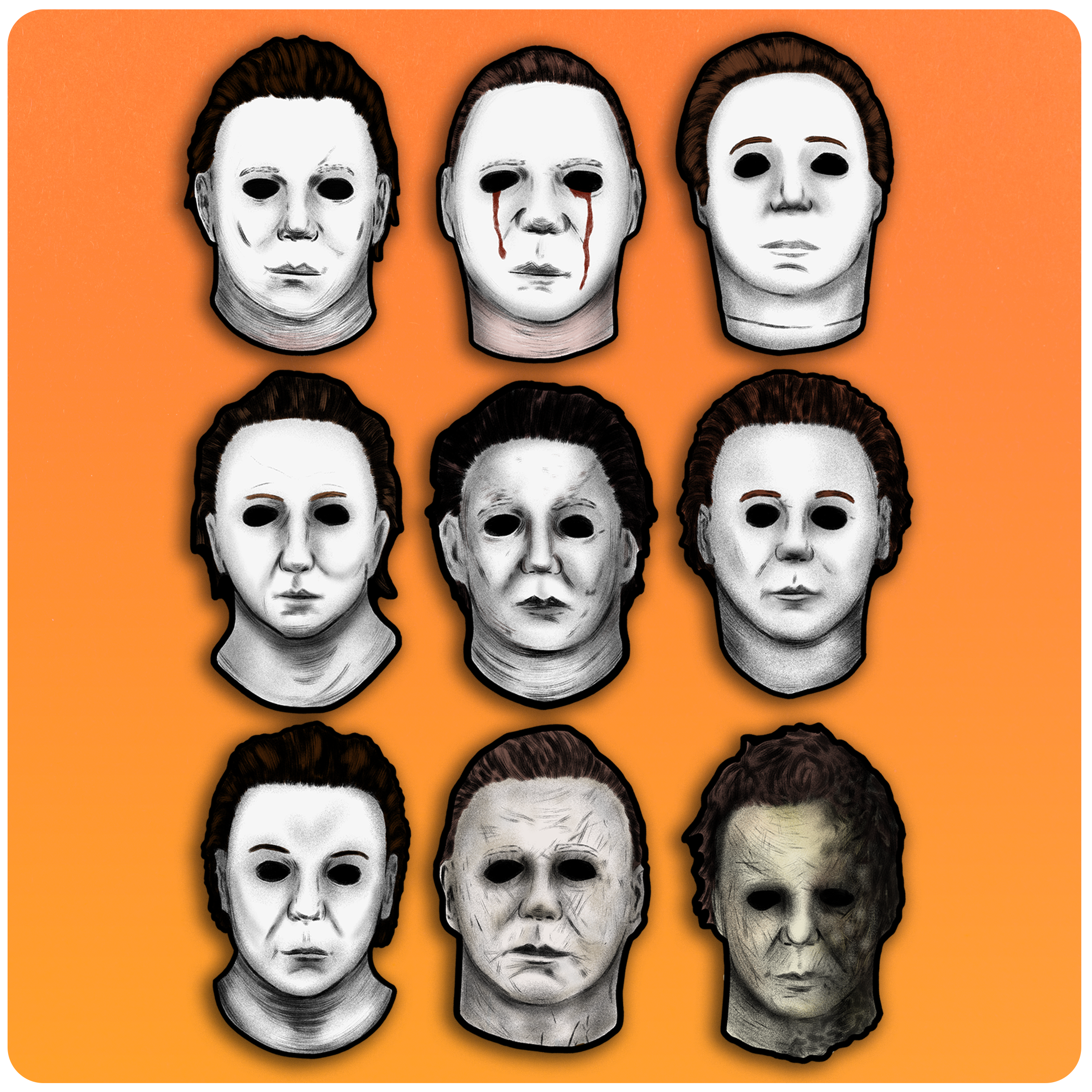 Halloween Masks of Michael Myers 7.5' Hanging Banner
