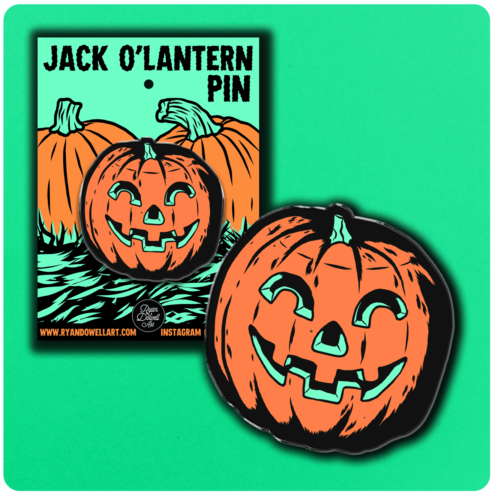 Jack o Lantern Halloween Lapel Pin