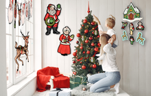 Load image into Gallery viewer, Retro Inspired Jointed Santa Claus Cutout Christmas Decoration
