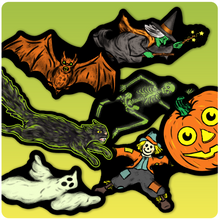 Load image into Gallery viewer, Jointed Halloween Friends Cutout Banner
