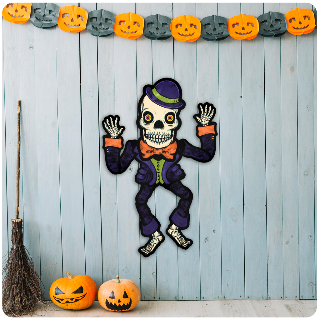 Jointed Halloween Skeleton Cutout Decoration