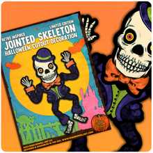 Load image into Gallery viewer, Jointed Halloween Skeleton Cutout Decoration
