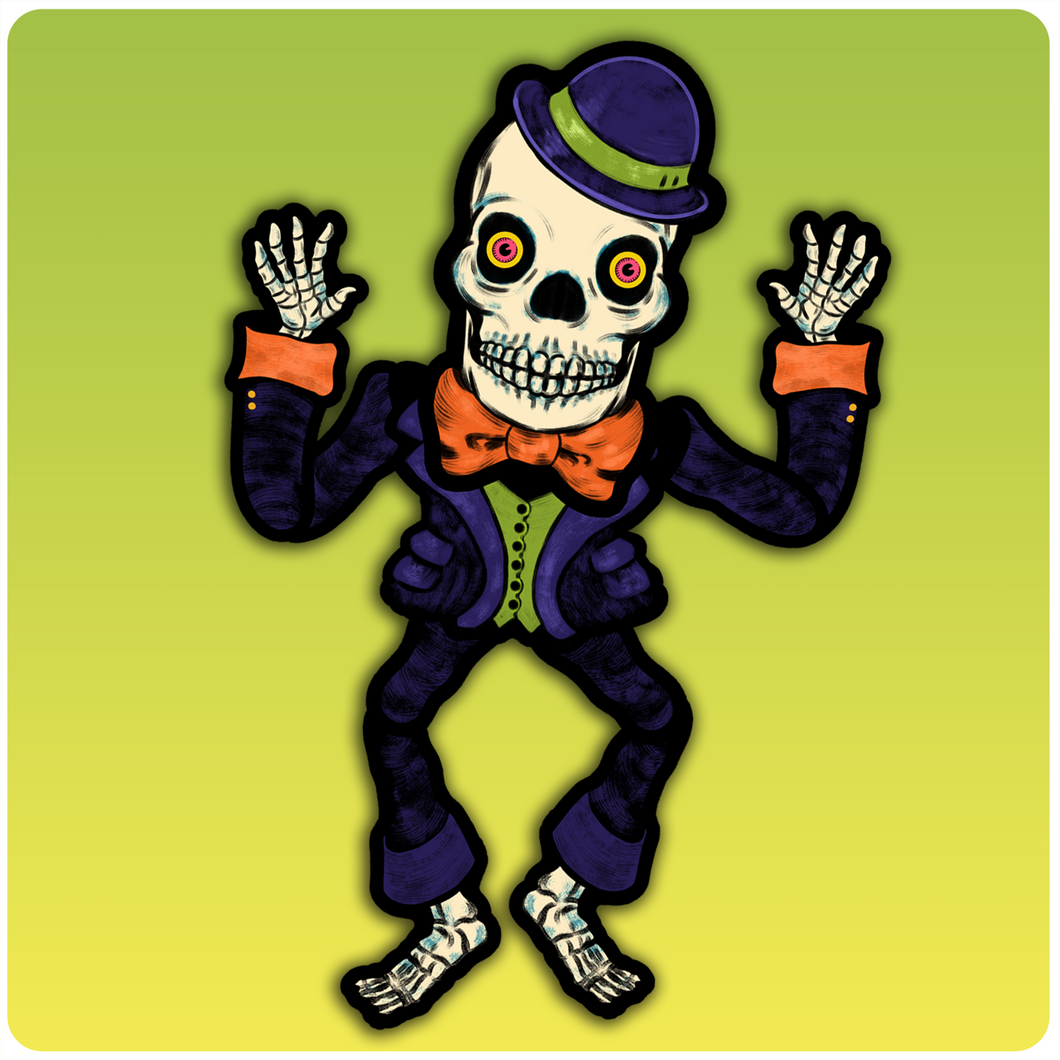 Jointed Halloween Skeleton Cutout Decoration