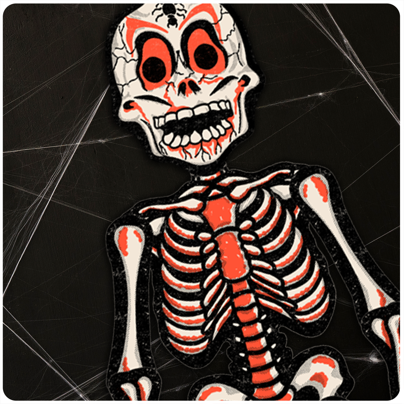 Vintage Halloween Mask Jointed Halloween Cutout Decoration