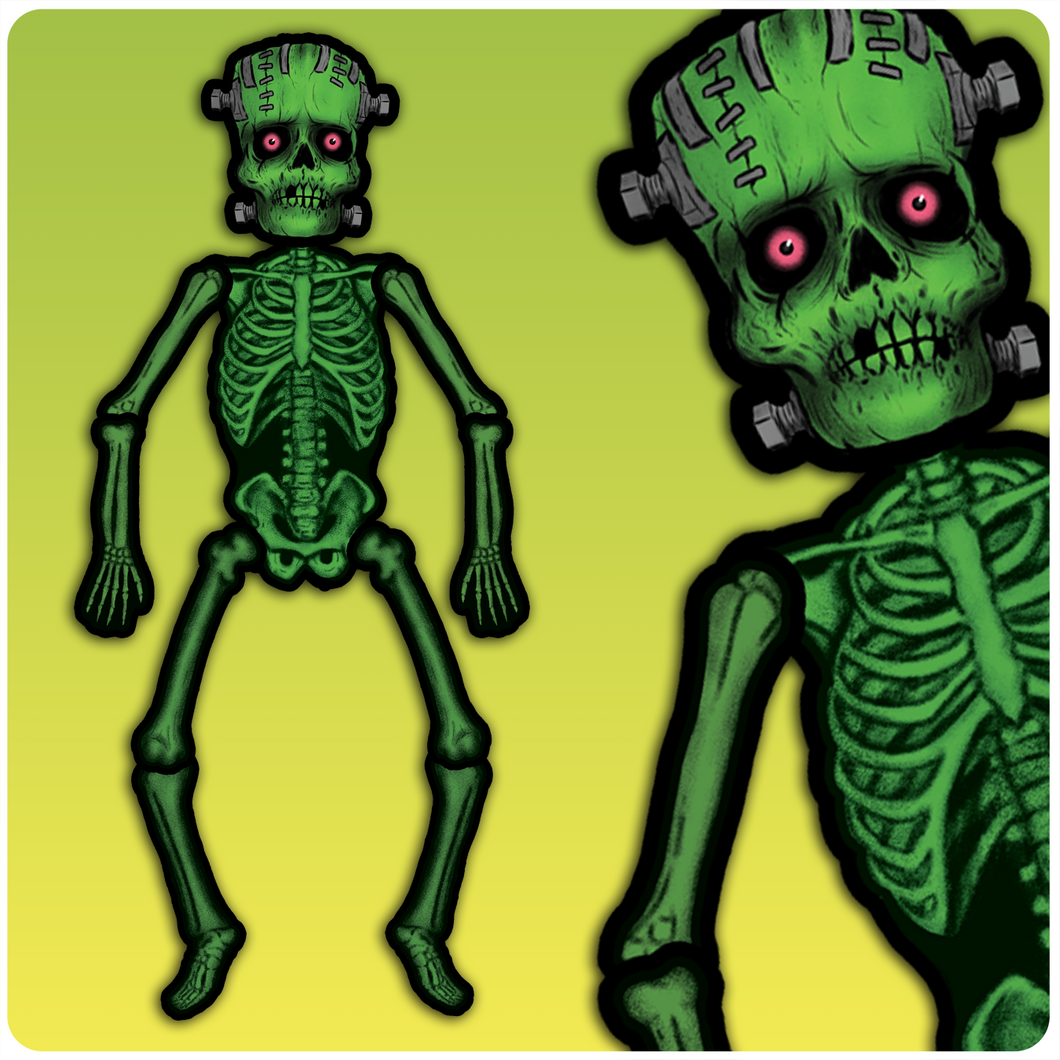 Frankenstein Monster Skeleton Jointed Halloween Cutout Decoration