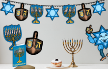 Load image into Gallery viewer, Set of 3 Retro-Inspired Hanukkah Cards
