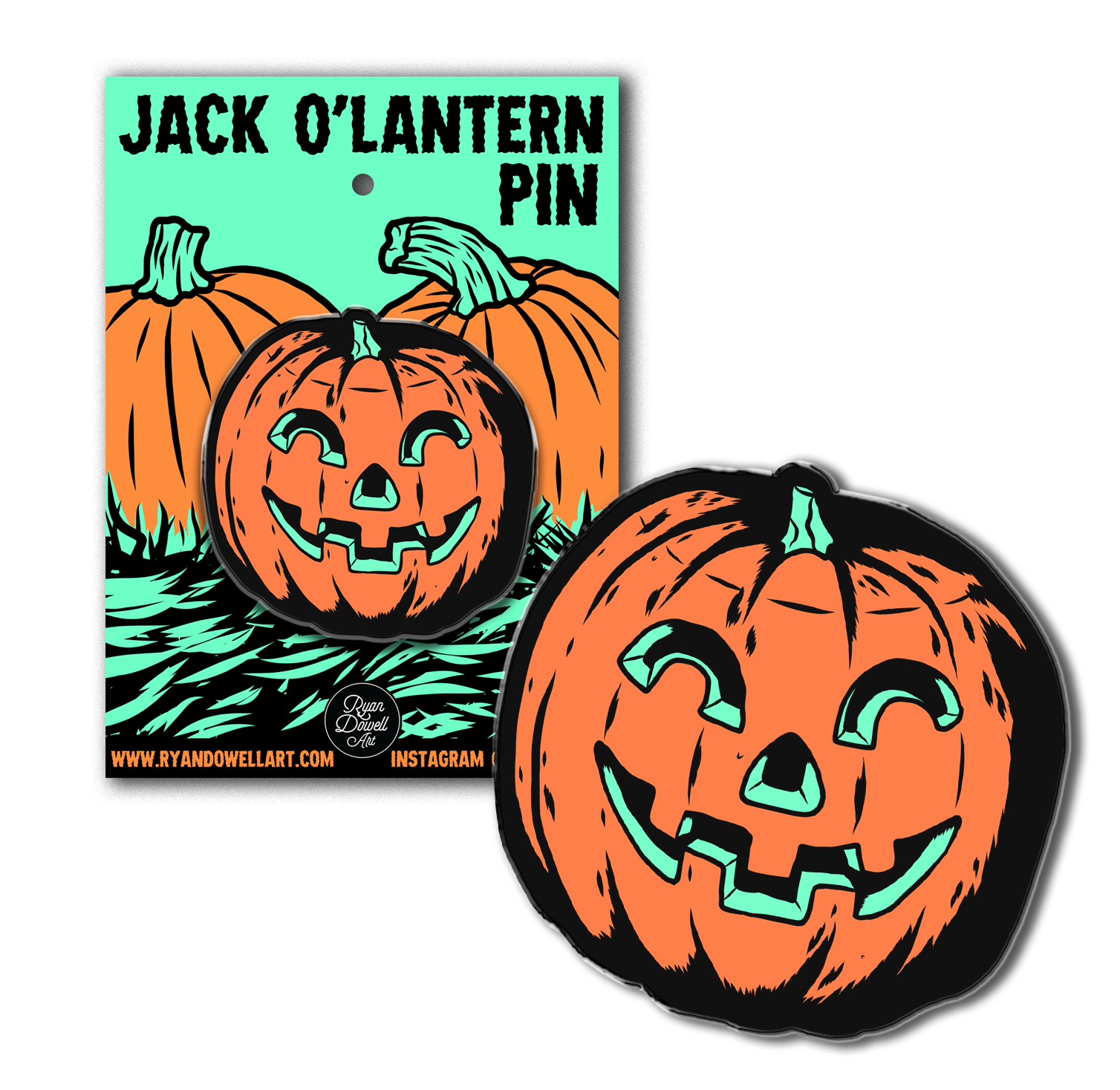 Jack o Lantern Halloween Lapel Pin