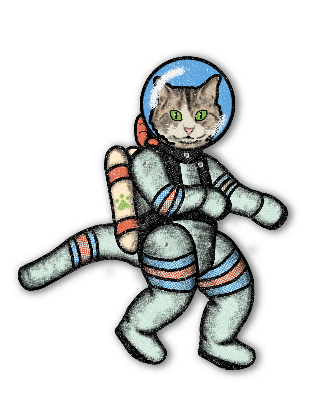 Jointed Outer Space Cat Cutout