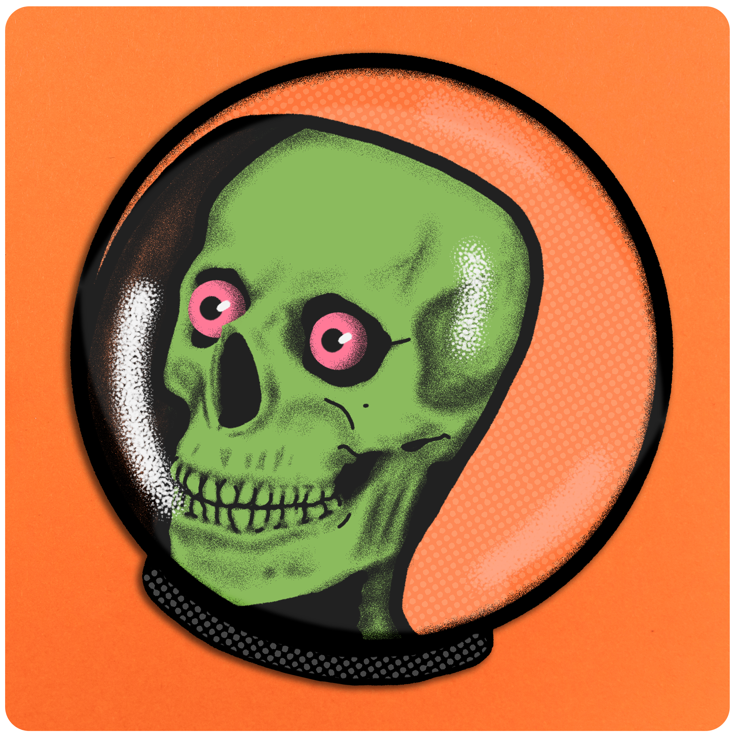 Skeleton Astronaut Vinyl Outer Space Sticker