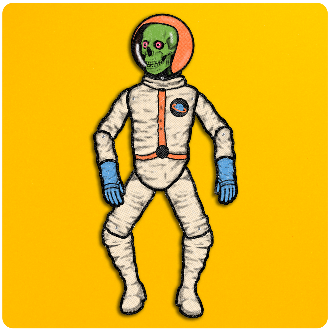 Jointed Retro Outer Space Skeleton