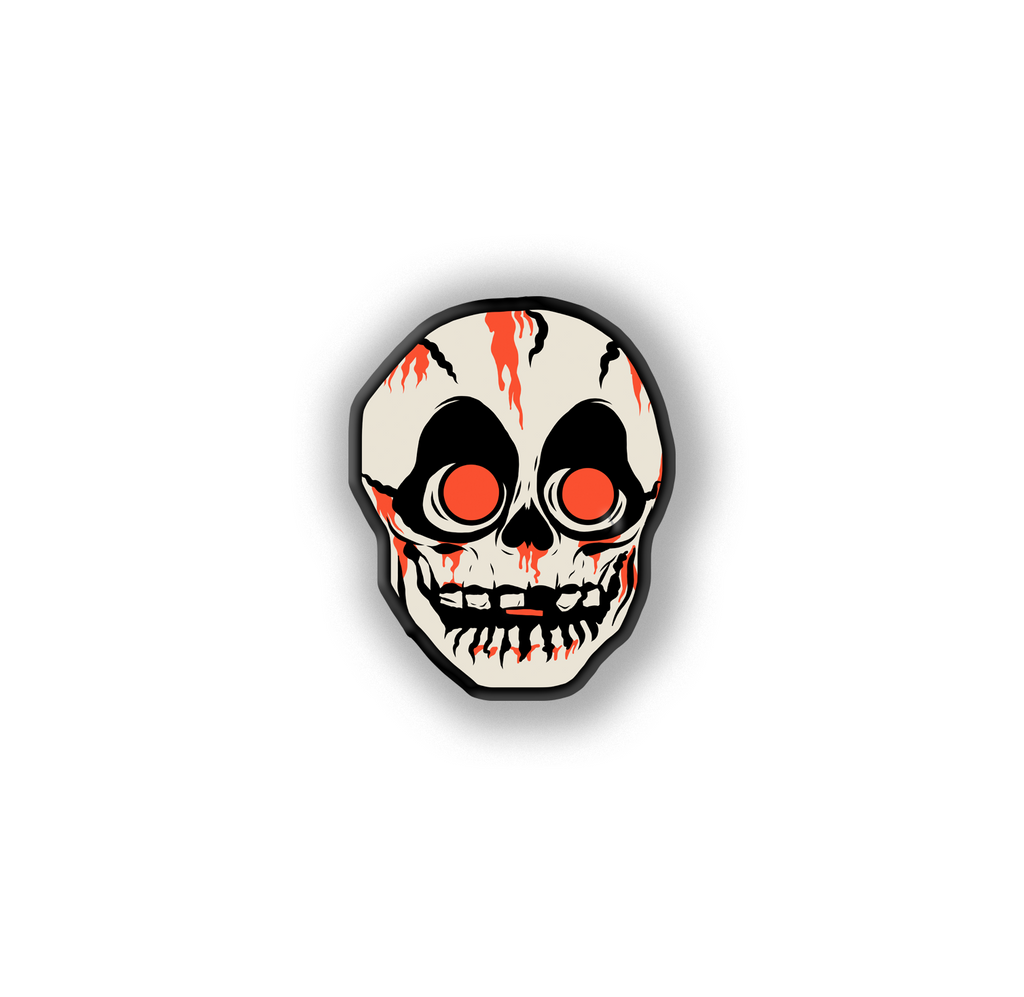 Retro Inspired Creature Halloween Mask Pin Skull Lapel Pin
