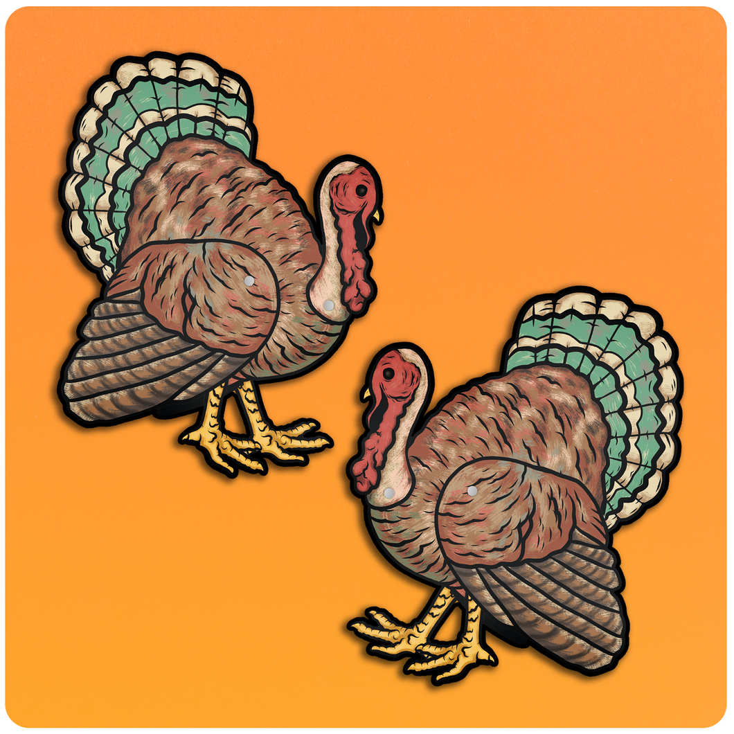 Jointed Turkey Cutout Decorations Set of 2