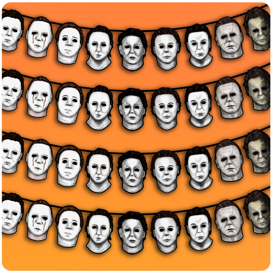 Halloween Masks of Michael Myers 7.5' Hanging Banner