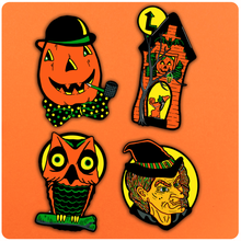 Load image into Gallery viewer, Set of 4 Illuminated Halloween Blowmold Cutout Set - Series 2
