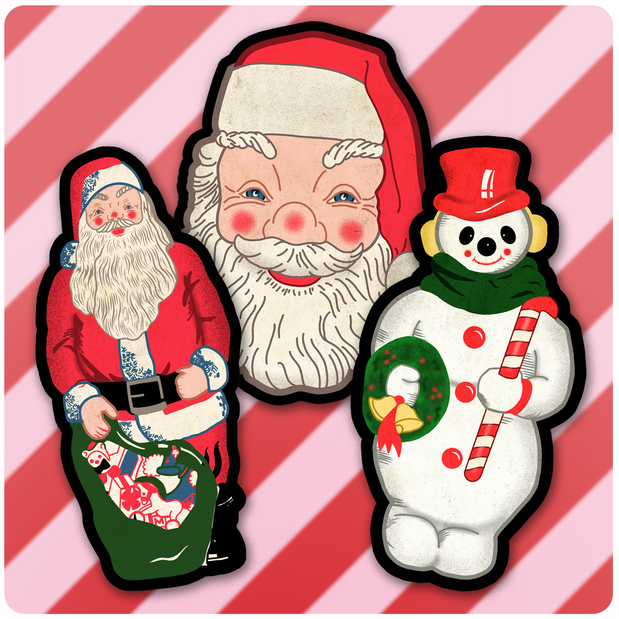Illuminated Christmas Cutout Decoration Set of 3
