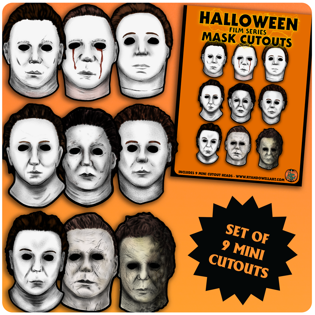 Halloween Masks of Michael Myers Mini Cutout Set
