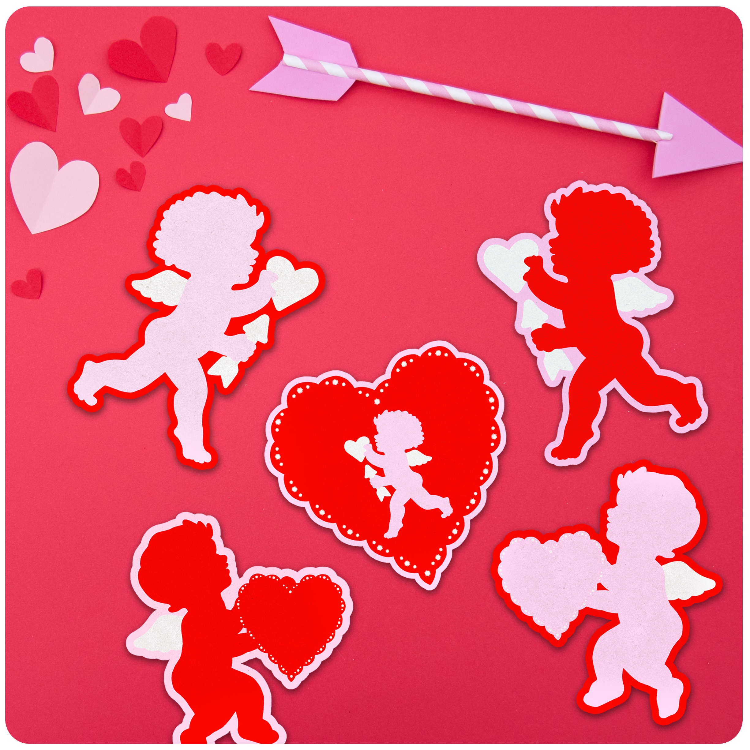 Vintage Valentine Cupid Stickers - Custom Stickers  Vintage valentines,  Valentine stickers, Valentine cupid