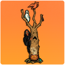 Load image into Gallery viewer, Retro Style Deluxe Halloween Spooky Tree Cutout Decoration
