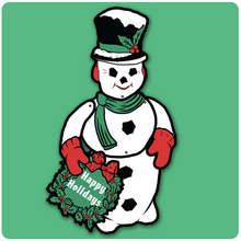 Load image into Gallery viewer, Illuminated Christmas Snowman Jointed Cutout Decoration
