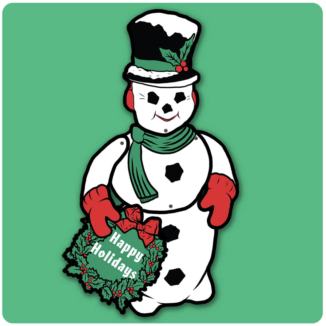 Illuminated Christmas Snowman Jointed Cutout Decoration