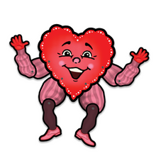 Load image into Gallery viewer, Large Valentine&#39;s Day Jointed Heart Man Cutout
