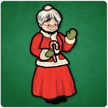 Load image into Gallery viewer, Retro Inspired Jointed Mrs Claus Christmas Cutout Decoration
