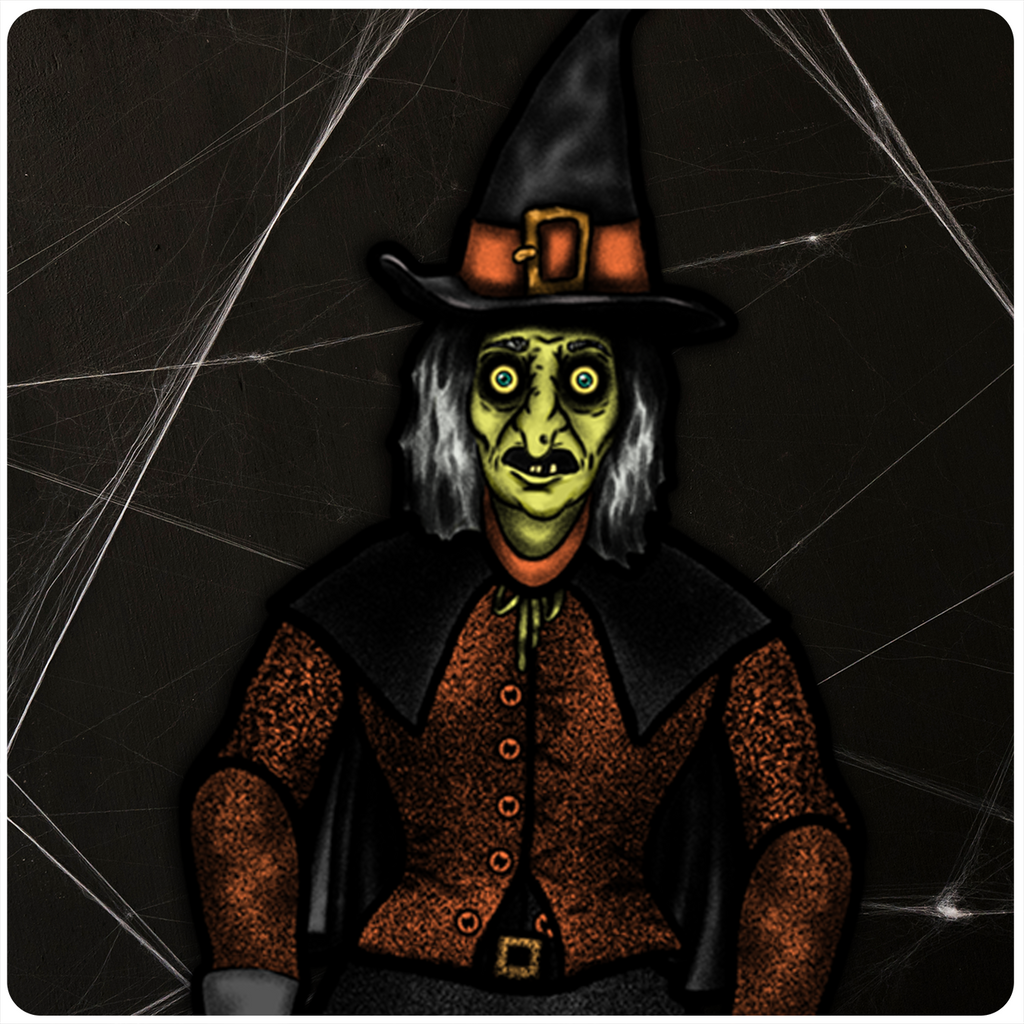 Retro Style Halloween Witch Cutout Decoration