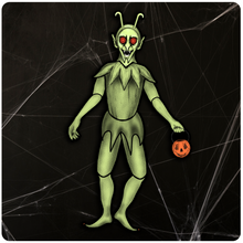 Load image into Gallery viewer, Retro Style Halloween Jointed Goblin Cutout Decoration
