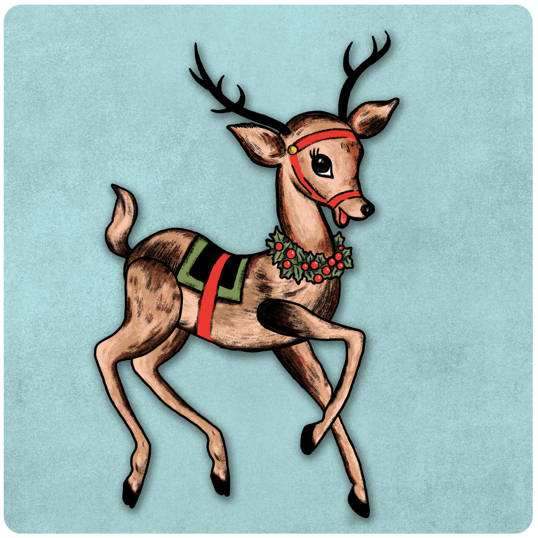 Jointed Reindeer Christmas Cutout Decoration