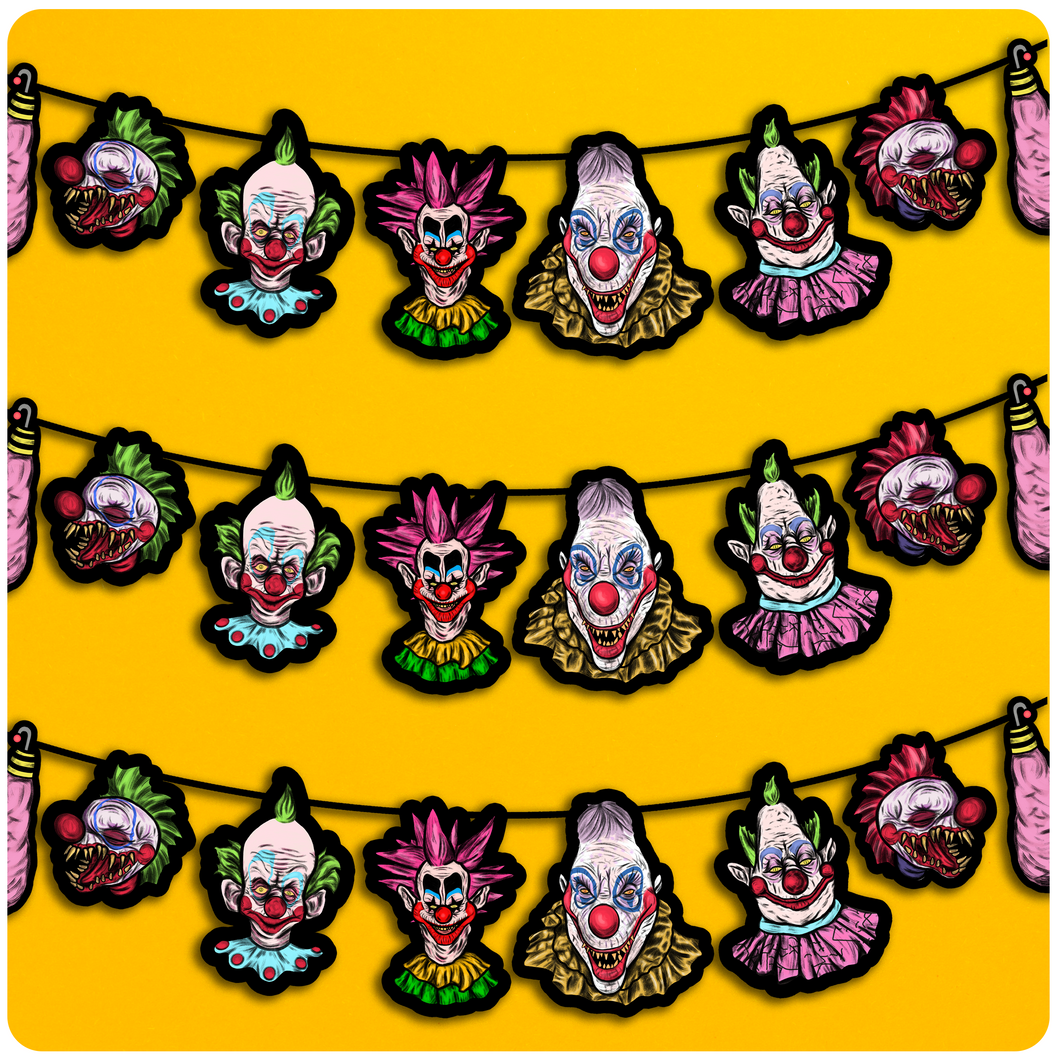 Killer Klowns from Outer Space Horror Character Cutout Banner