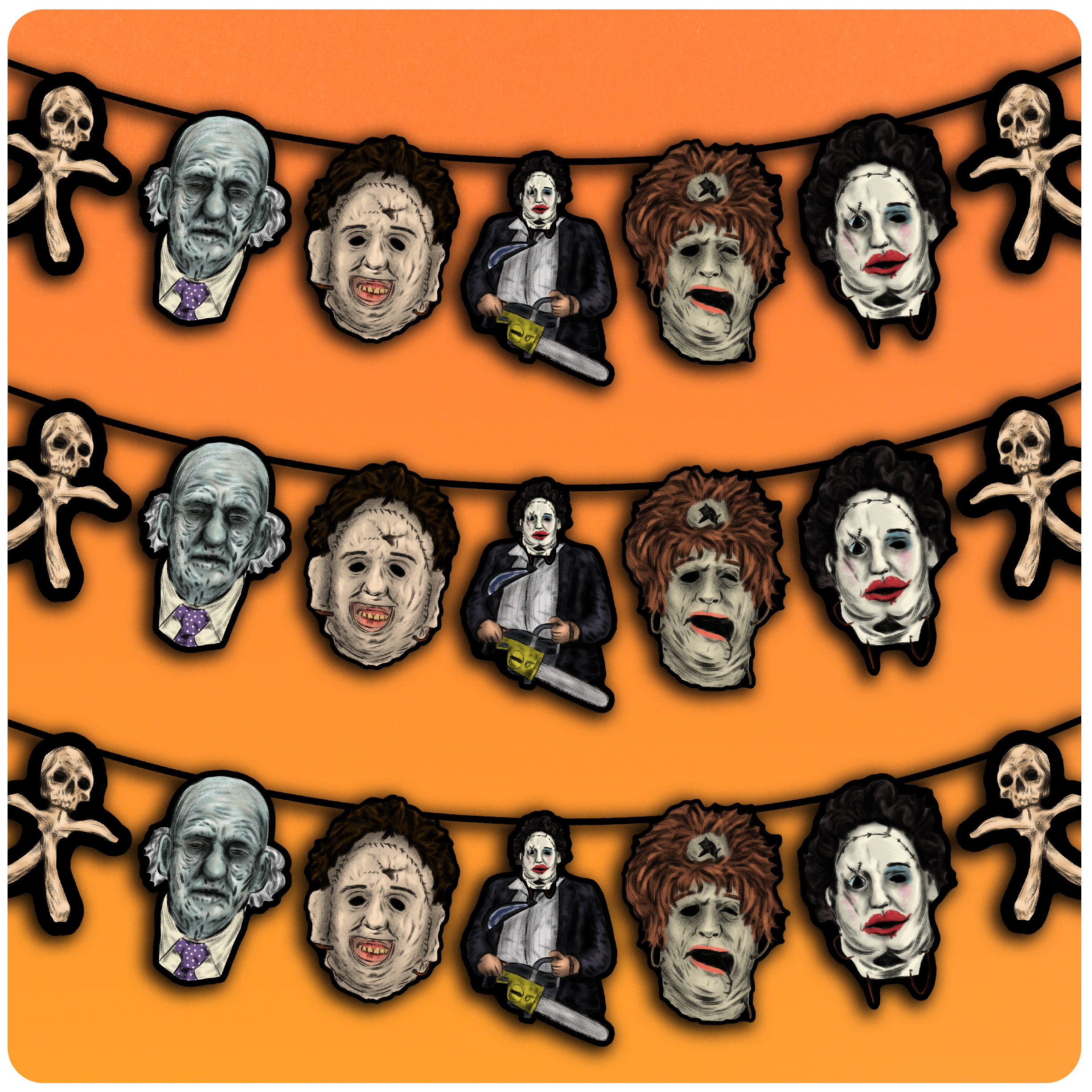 Texas Chainsaw Massacre Inspired Hanging Banner