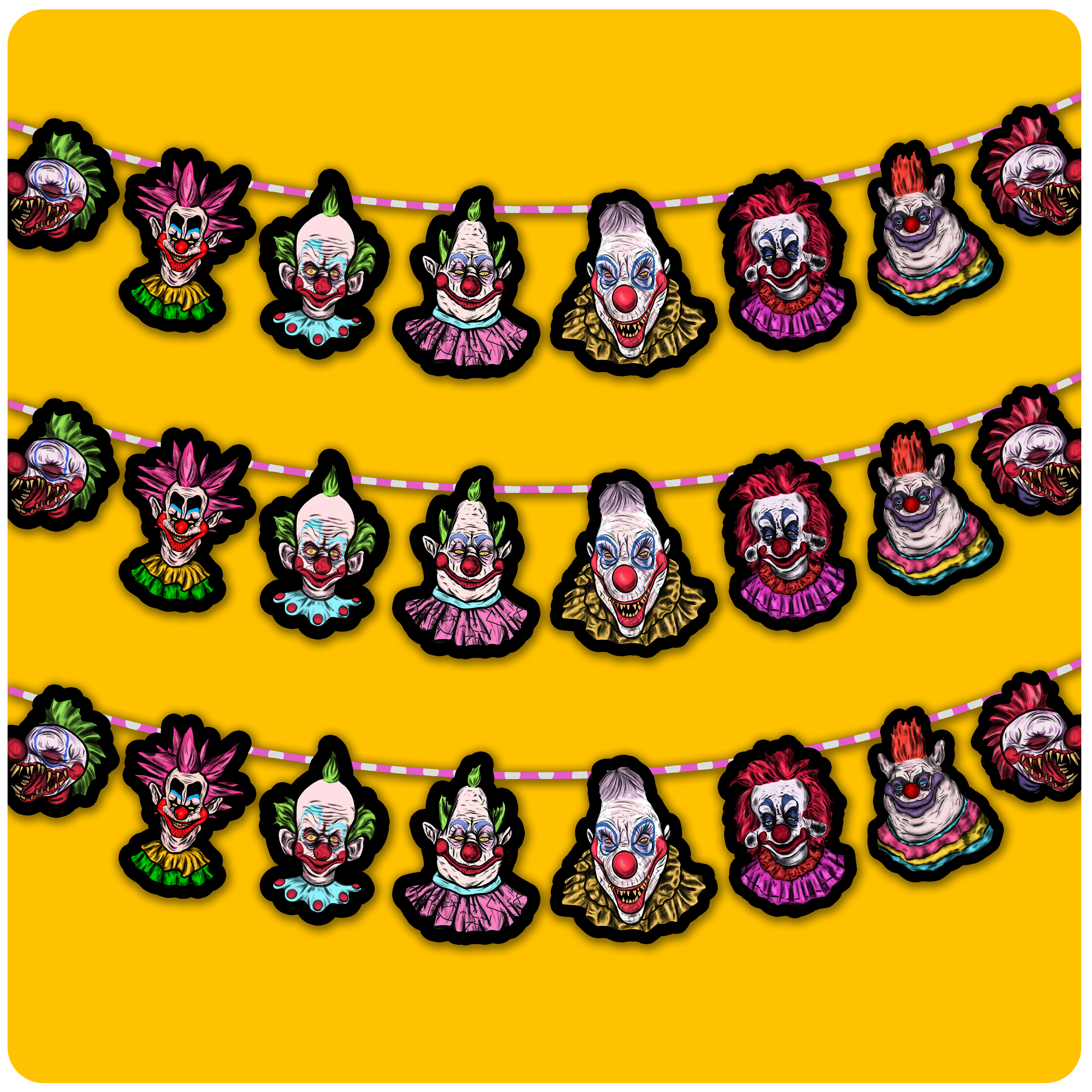 Killer Klowns from Outer Space v2 Horror Character Cutout Banner
