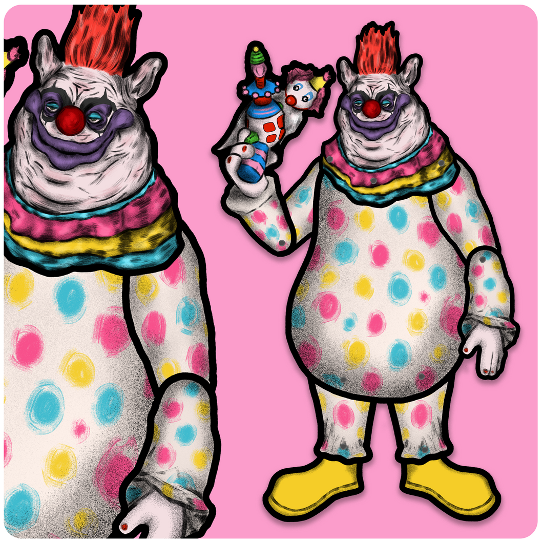 Jointed Fatso Killer Klowns from Outer Space Horror Character Cutout Decoration