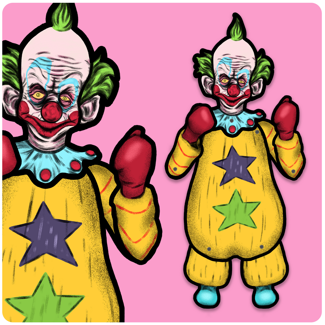Jointed Shorty Killer Klowns from Outer Space Horror Character Cutout Decoration