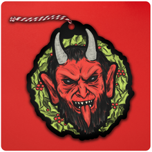 Load image into Gallery viewer, Large Krampus Wreath Christmas Tree Ornament Set of 3

