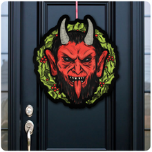 Load image into Gallery viewer, Retro Inspired Outdoor Krampus Christmas Wreath Yard Decoration
