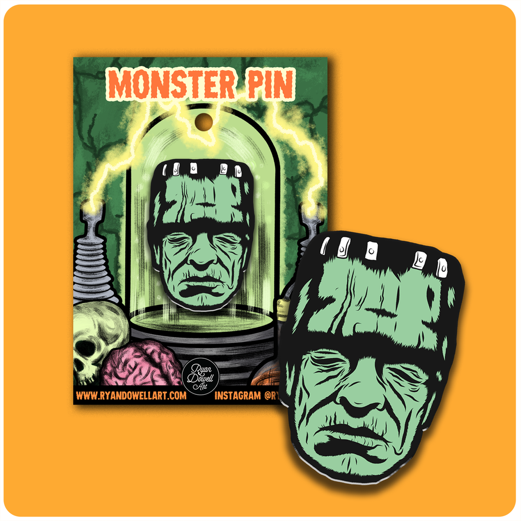 Frankenstein Monster Halloween Lapel Pin