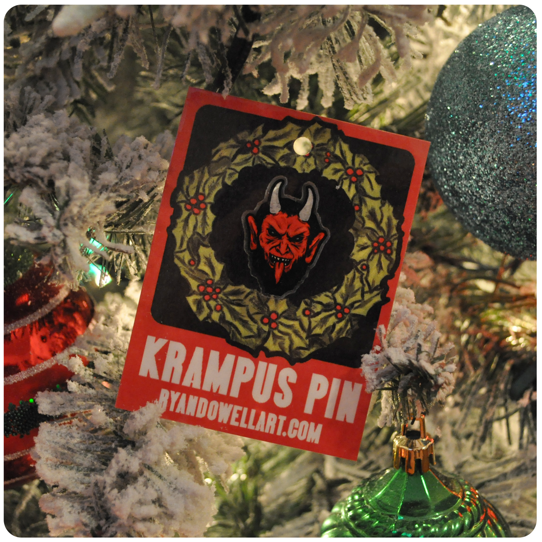 Krampus Christmas Lapel Pin