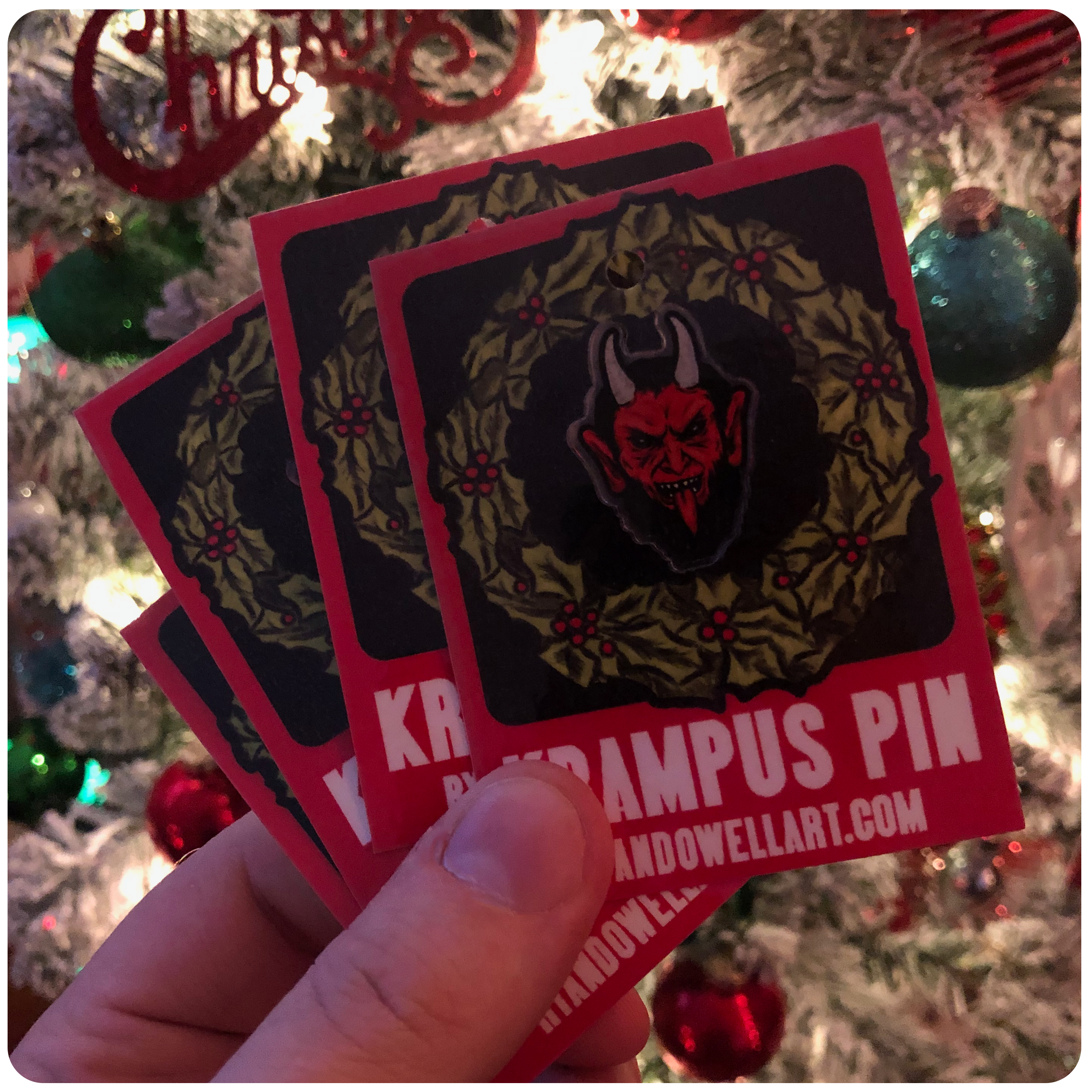 Krampus Christmas Lapel Pin
