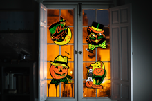 Load image into Gallery viewer, Set of 4 Illuminated Halloween Blowmold Cutout Decoration Set - Series 1
