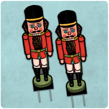 Load image into Gallery viewer, Retro Inspired Nutcracker Christmas Lawn Signs - Set of 2
