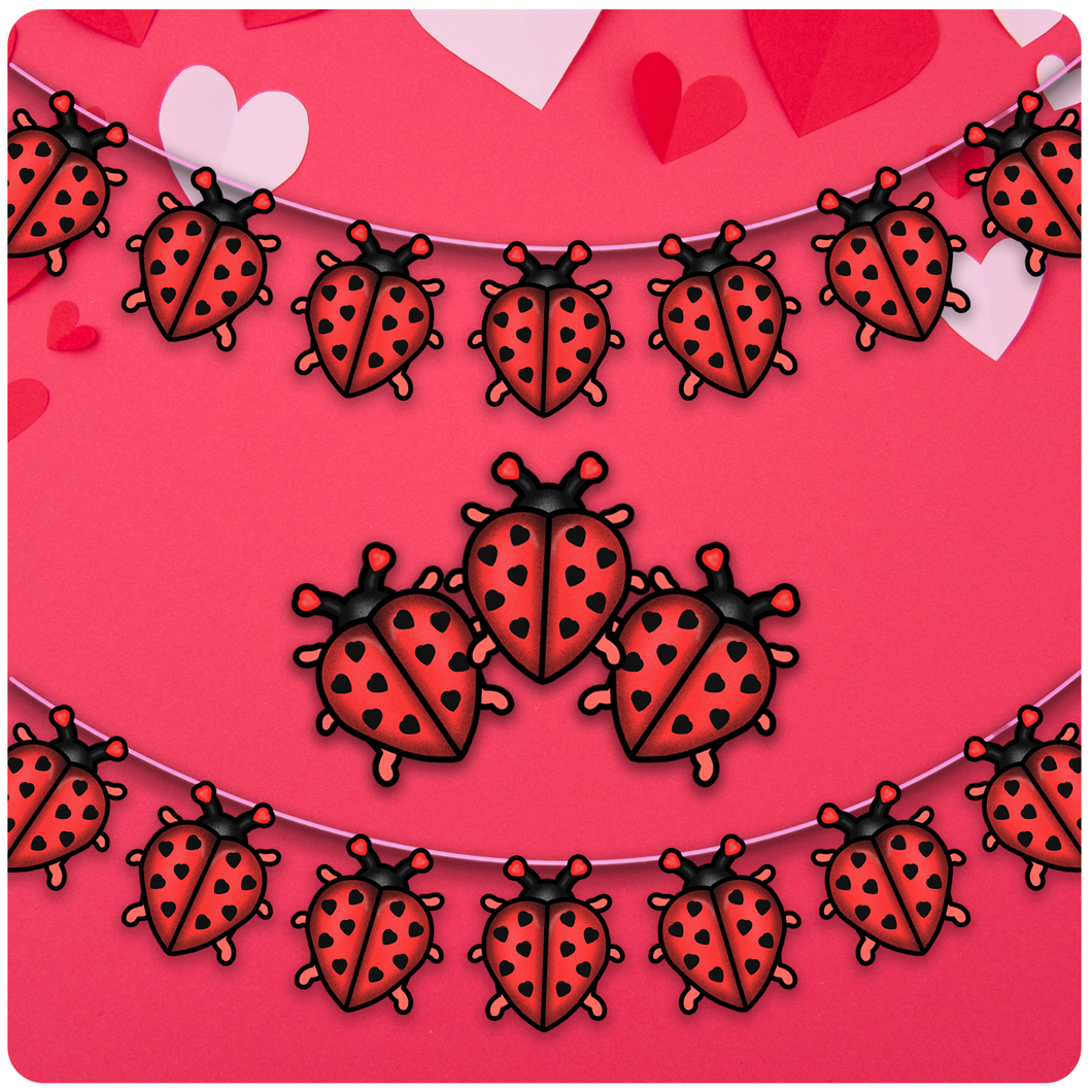 Valentine's Day 6.5' Large Hanging Love Bug Banner