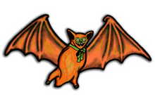 Load image into Gallery viewer, Large Jointed Flying Bat Halloween Decoration
