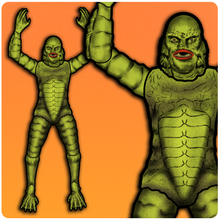 Load image into Gallery viewer, Retro Inspired Halloween Jointed Gill-Man Creature Monster Decoration
