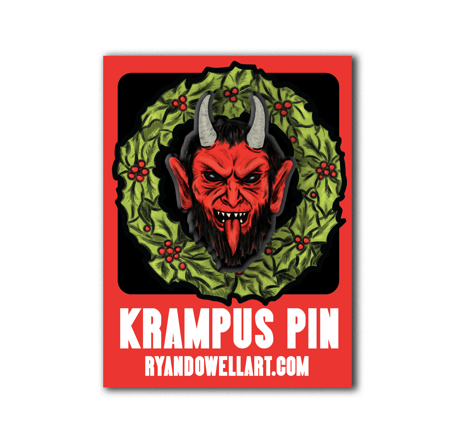 Krampus Christmas Lapel Pin