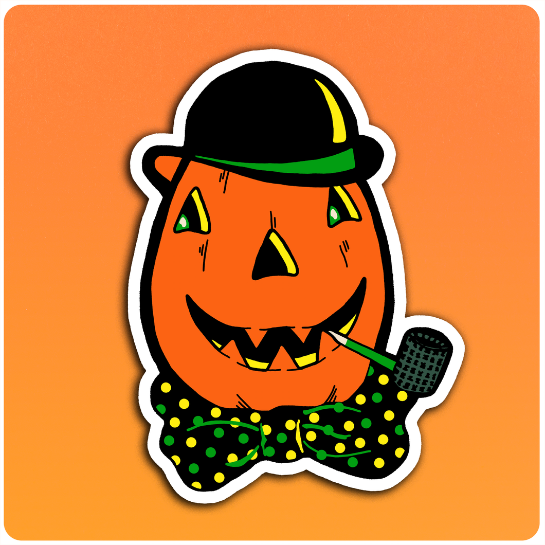 Illuminated Halloween Happy Jack Empire Pumpkin Man Magnet
