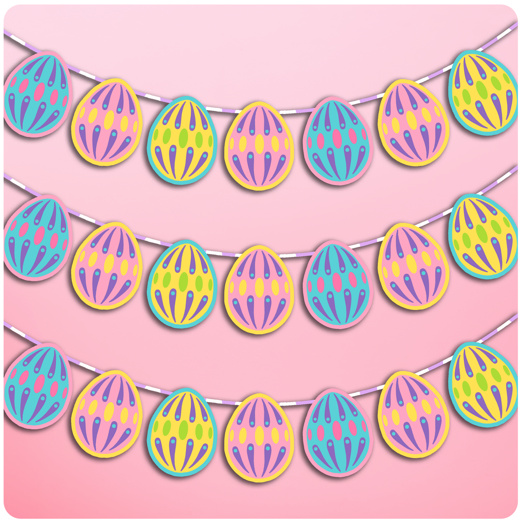 Retro Inspired Large Easter Egg Cutout Banner