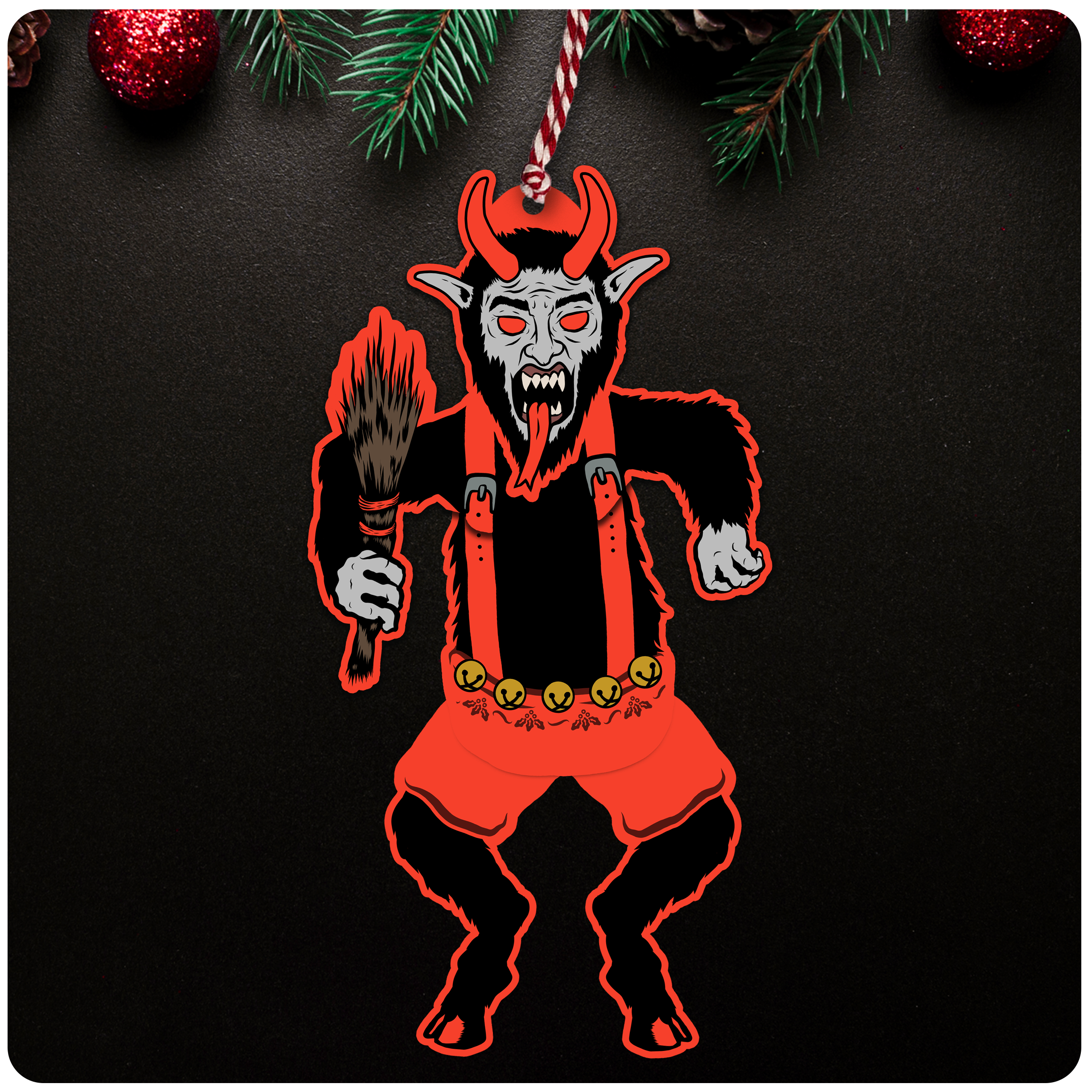 Large Krampus Jointed Dancing Ornament